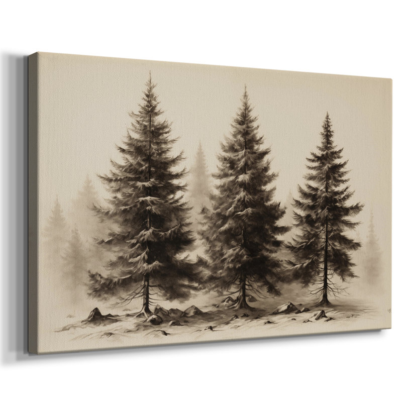 Paysage rétro CLCL, H 13 po x l 19 po, Toile tendue, Sans cadre