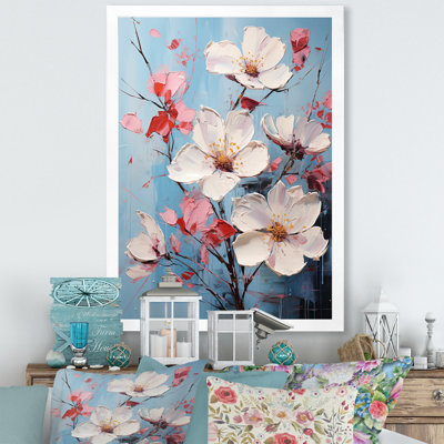 Fusion de cornouiller rose fauve sur toile