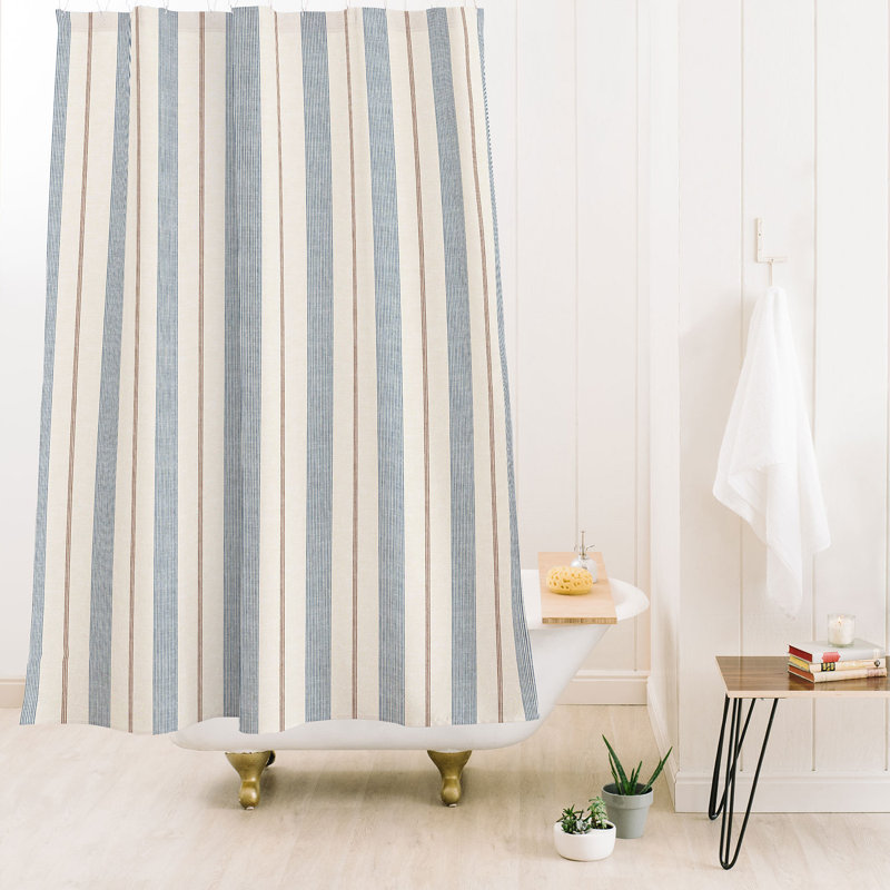 Rideau de douche Little Arrow Design Co, Rayures bleues