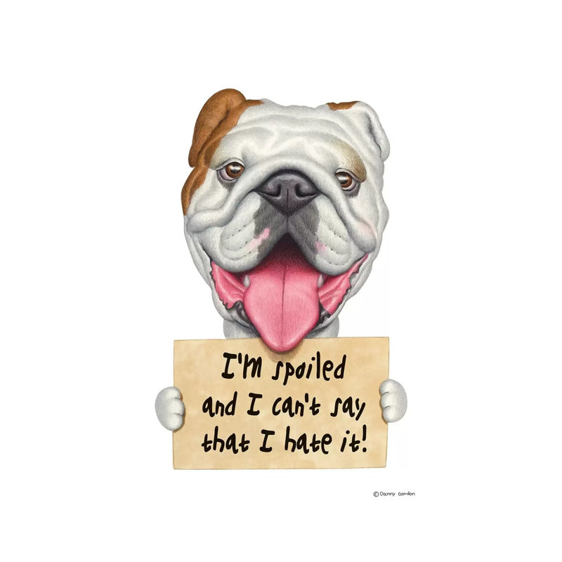 Bulldog par Danny Gordon, impression sur toile tendue, H 12 po x l 8 po x P 0,75 po