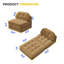 Canapé-lit convertible pliant avec matelas pliable et dossier à plateau-coussin-1264770193