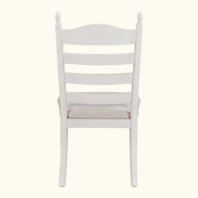 5-Piece Retro Functional Dining Table Set Wood Round Extendable Dining Table and 4 Upholstered Dining Chairs