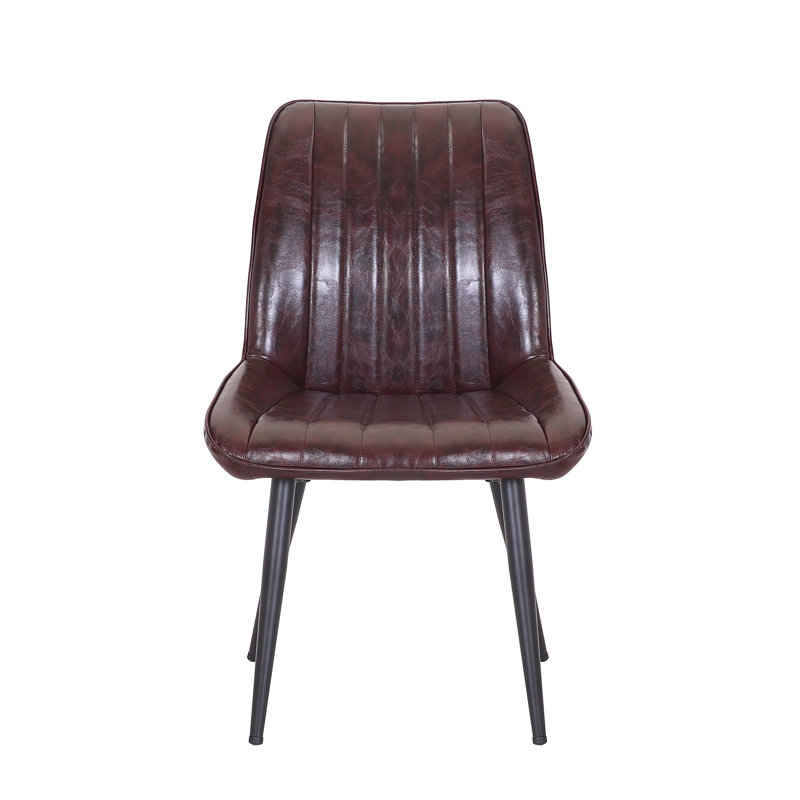 Chaise d'appoint rembourrée Justine, Brun foncé