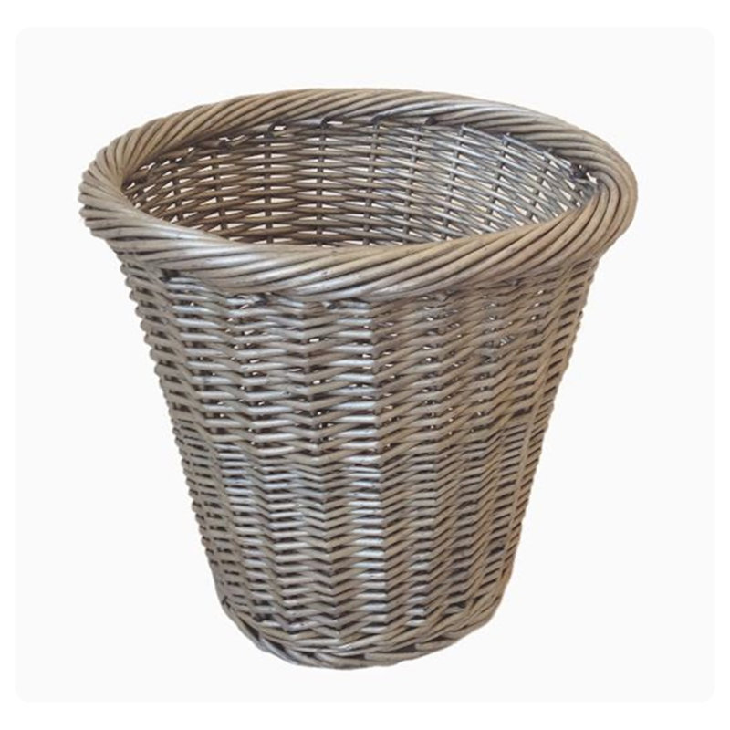 Sheryl Wicker Open Waste Bin, Antique Wash