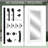 White Primed Glass Mirrored And Solid Wood With Installation Hardware Kit Barn Door(No Assembly Required)-112403643
