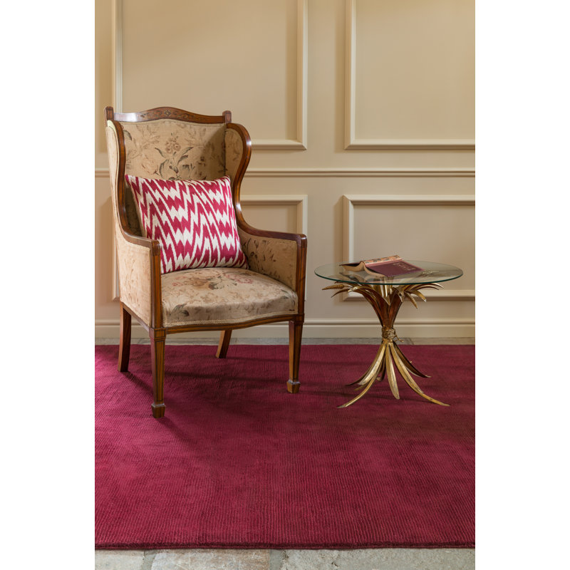 Farrow & Ball Silk Border Keepers Red Area Rug, Rectangle 12' x 18'