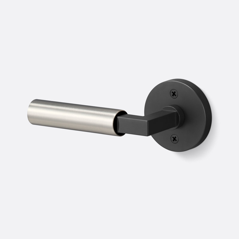 Levanto Round Dummy Rosette, Smooth Grip, Flat Black/Satin Nickel