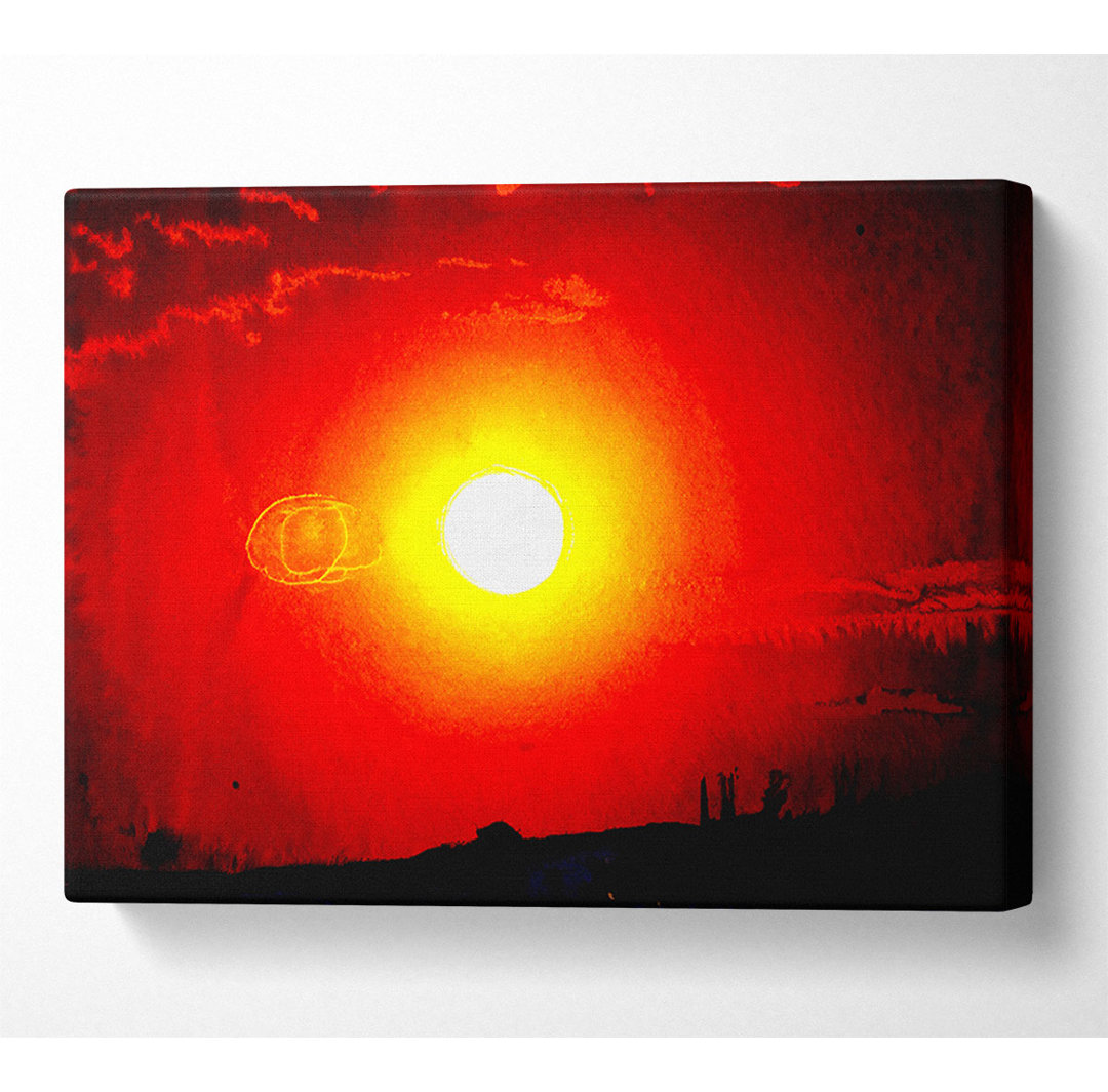 Die Energie der roten Sonne - Kunstdrucke auf Leinwand