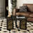 31.5" Black Solid Wood Round Coffee Table