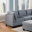 Canapé modulaire modulaire 6 pièces Mobilier de salon canapé d'angle capitonné capitonné gris 3X