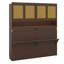 Lit escamotable simple peu encombrant avec rangement au-dessus, conception pliable avec éclairage et ports USB-1423215369