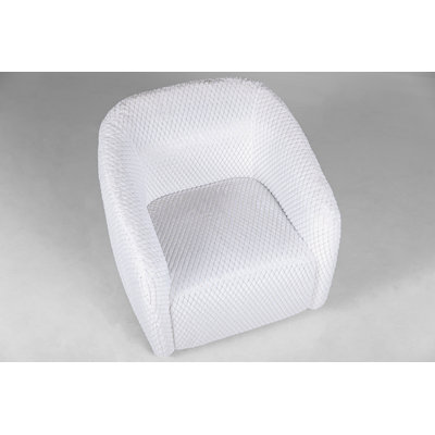 Modern White Swivel Accent Chair