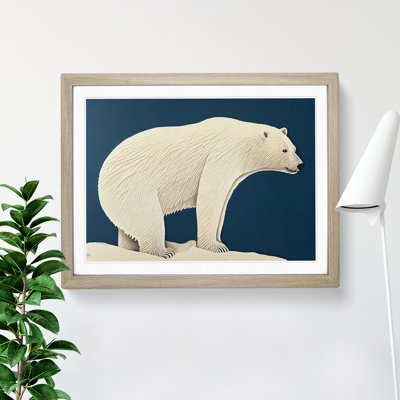 Thrilling Polar Bear - Single Picture Frame Print