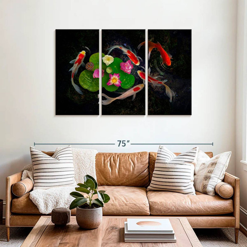 Floral Koi, 36" H x 57" W