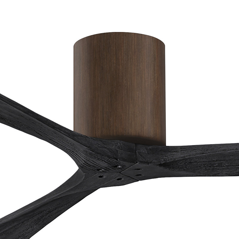 Irene Ceiling Fan, Walnut, Matte Black, 52"