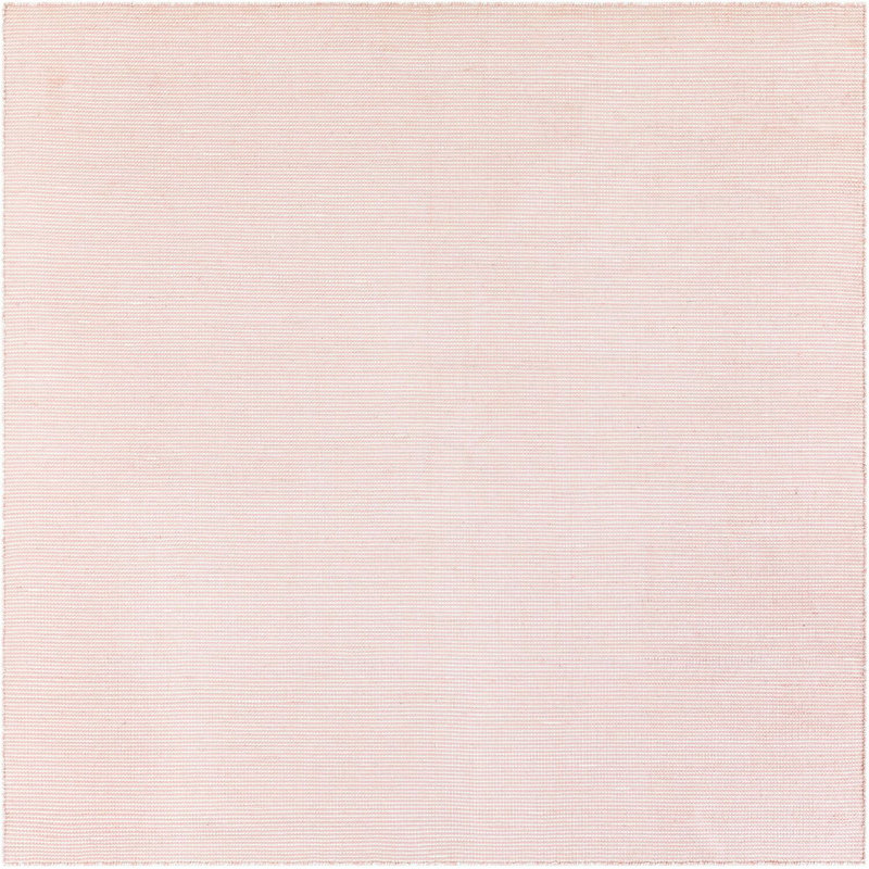 Tapis contemporain Niall de couleur rose, Carré 7 pi 10 po