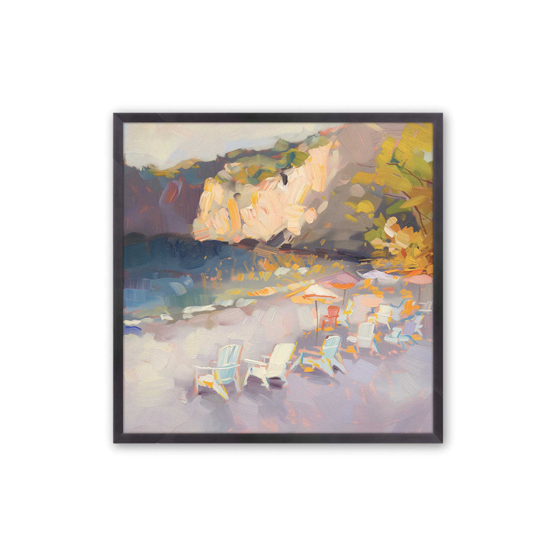 «Nocturne Sunset Soiree V2 (Square)», impression encadrée sur papier par Azure Artisanal Studio, Zinc patiné