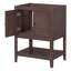 Base de meuble-lavabo 24 po seulement, structure en bois massif, armoire de rangement avec portes et tablette ouverte-110767873