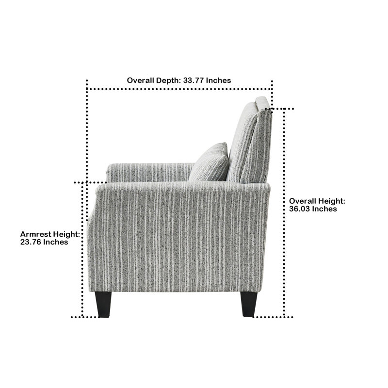 Chaise rembourrée Comfy, Gris