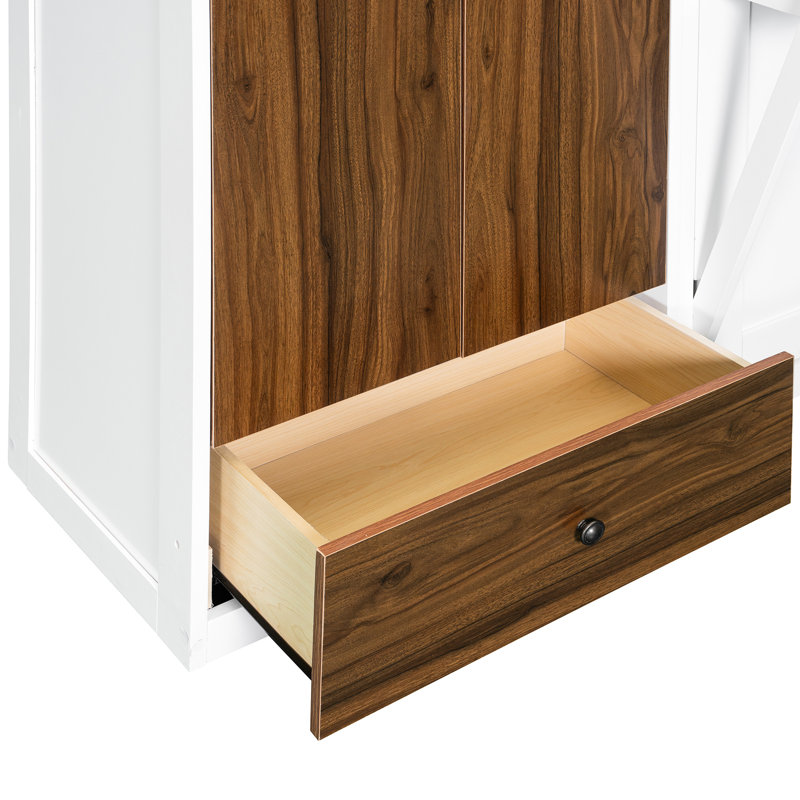 Lit double pleine grandeur avec placard, tiroirs et espace de travail - Mobilier peu encombrant pour espaces polyvalents dans un grand espace de rangement mural, appartements convenant à une table, espaces