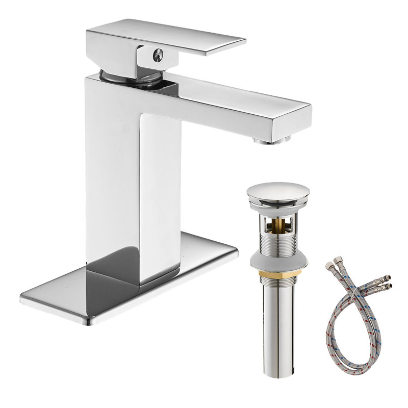 Robinet pour salle de bain à poignée simple Wiz, Chrome poli