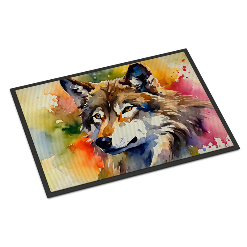 Rorrison Wolves Wolf Non-Slip Indoor and Outdoor Door Mat, l 24 po x L 36 po