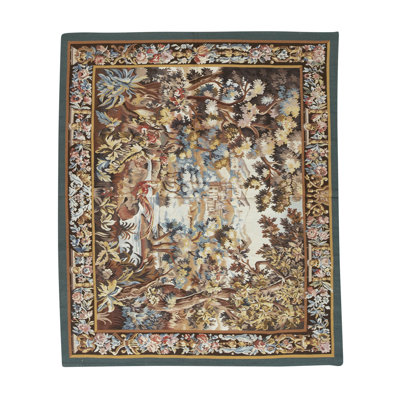Hand-Knotted High-Quality Brown and Brown Area Rug