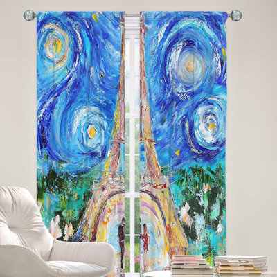 Ensemble de rideaux en polyester 2 pièces