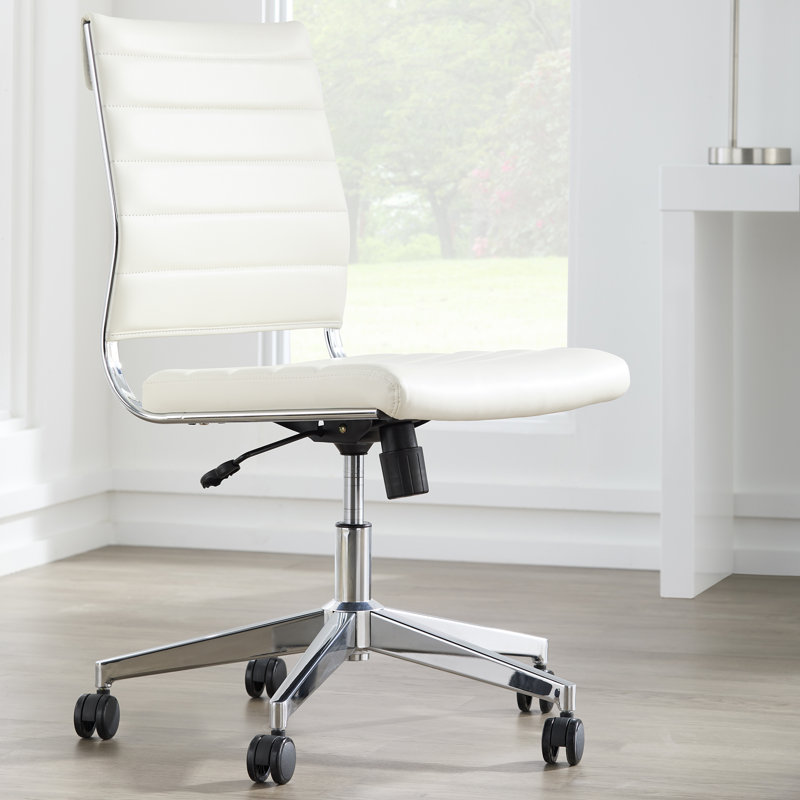 Chaise de bureau Rossie, Non, Blanc