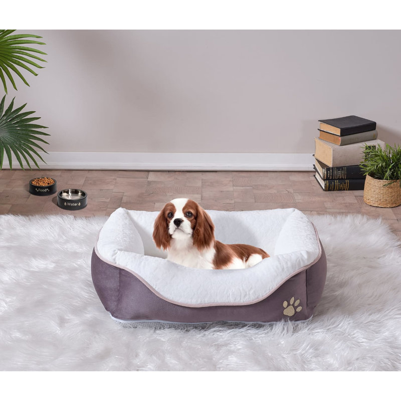 Tapis pour animal de compagnie pour chat moyen, anthracite, 19 x 13 7 po, housse amovible, facile à nettoyer, tapis de chat moyen, 19,03 po 13,21 6,89 po, mousse confort
