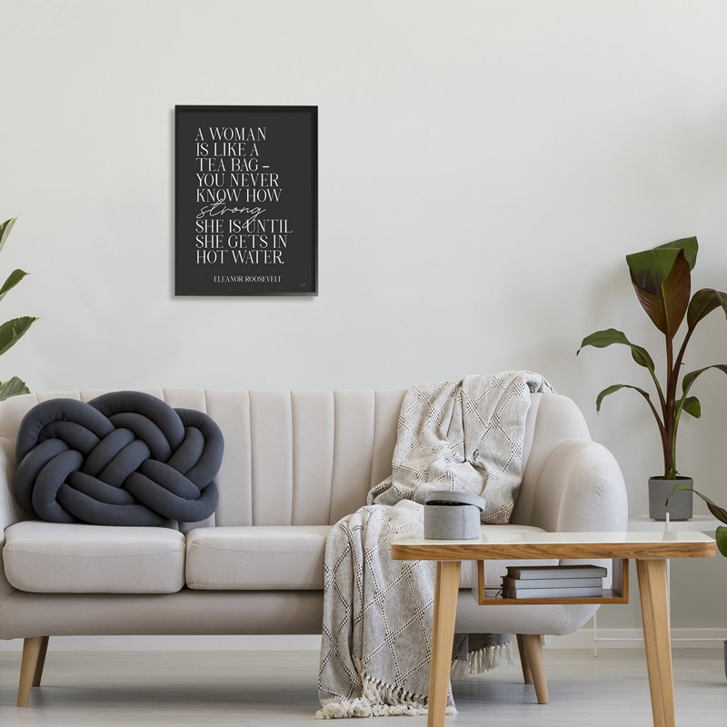 Une femme est comme une citation historique d'Eleanor Roosevelt par Lux + Me Designs - Art textuel