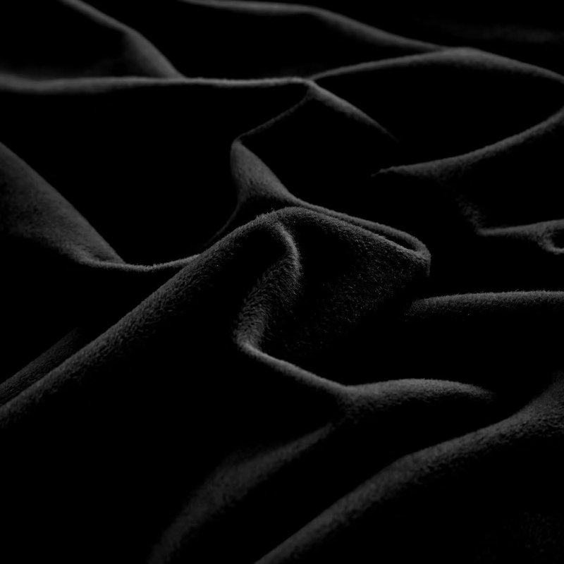 Wellboo 2 Pieces Pillowcases Standard Envelope Closure Pillowshams Pack of 2, 20inX26in, Black Velvet