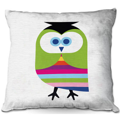 Couch Rainbow Owl Throw Pillow