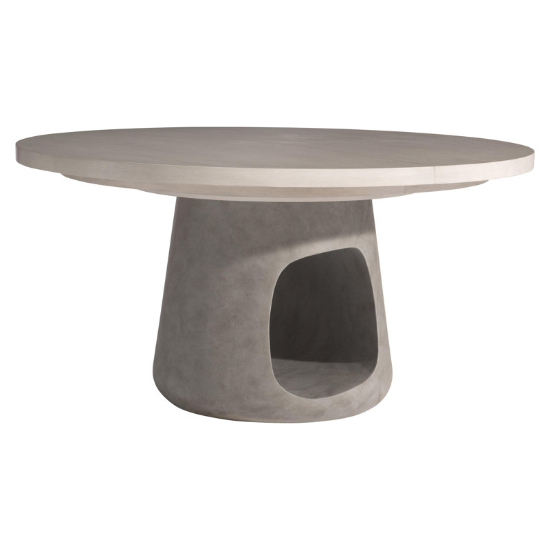 Sereno Round Walnut Wood Dining Table