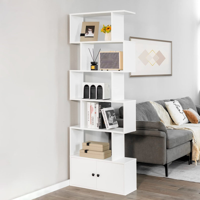 Elodia 183 cm H x 70 cm W Bookcase, White