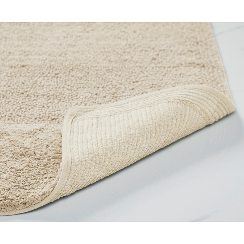 Makaylynn Premium 100% Cotton 2155 GSM 2-Piece Bath Rug Set, OEKO-TEX® Certified, Non-Slip Spray Latex Backing, Plush Tufted, Super Absorbent, Machine Washable Bathroom Rugs, Sand