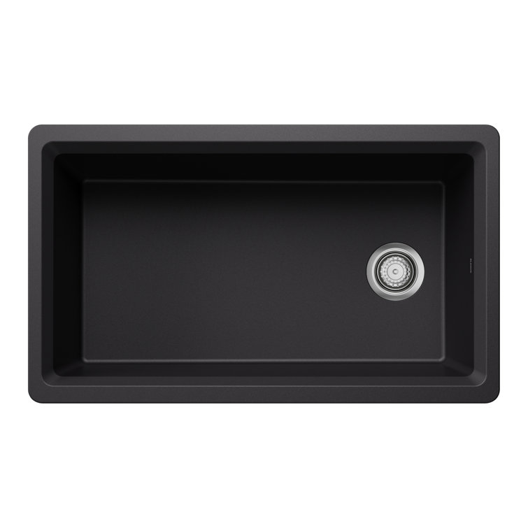 Inteos SILGRANIT 33" Single Bowl Reversible Undermount Workstation Kitchen Sink