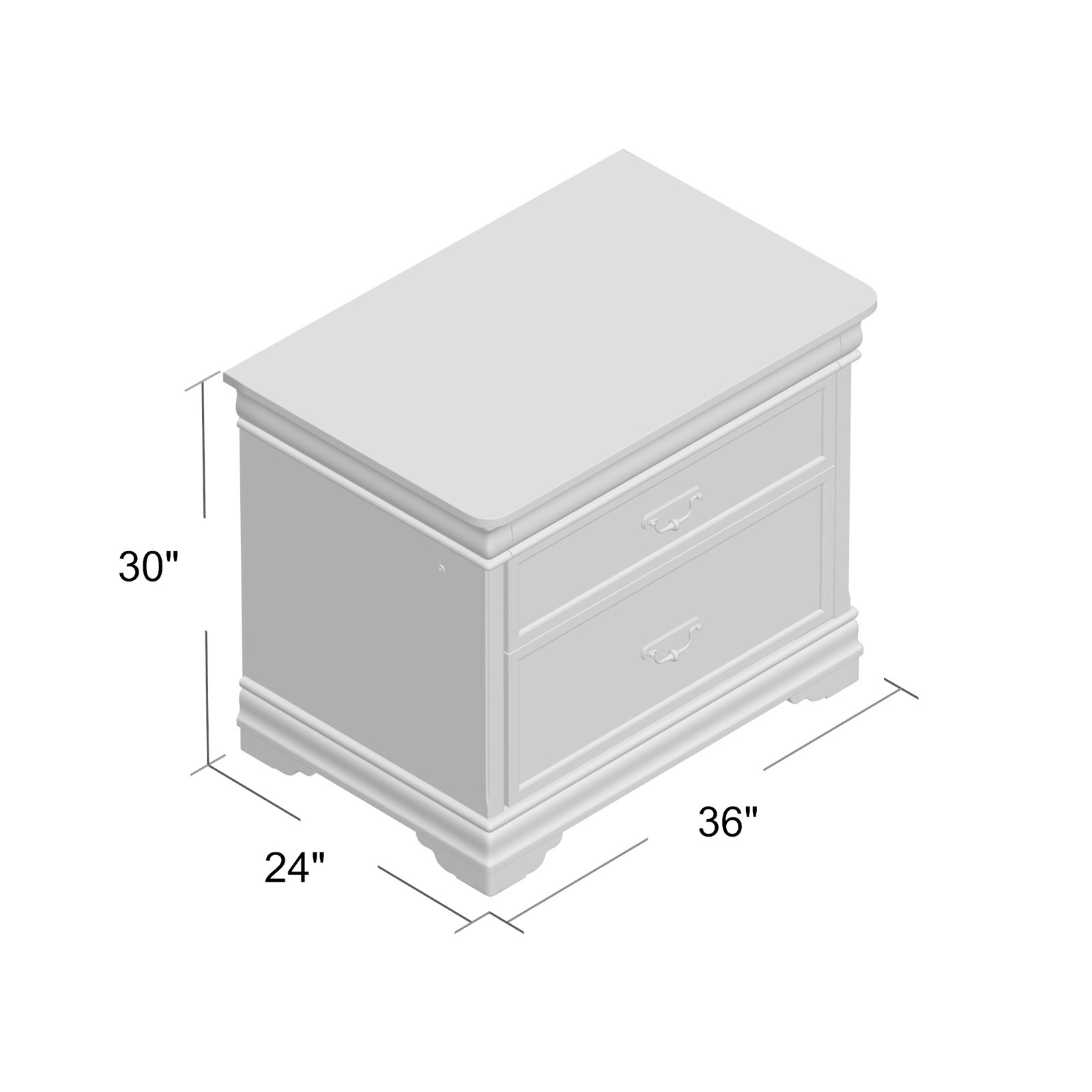 2 - Drawer Vertical File Cabinet