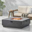 SQUARE IRON FIRE PIT 50 000 BTU, conception moderne avec cadre thermolaqué durable pour les rassemblements extérieurs confortables