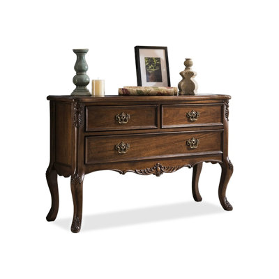 Walnut Solid Wood Rectangular Console Table