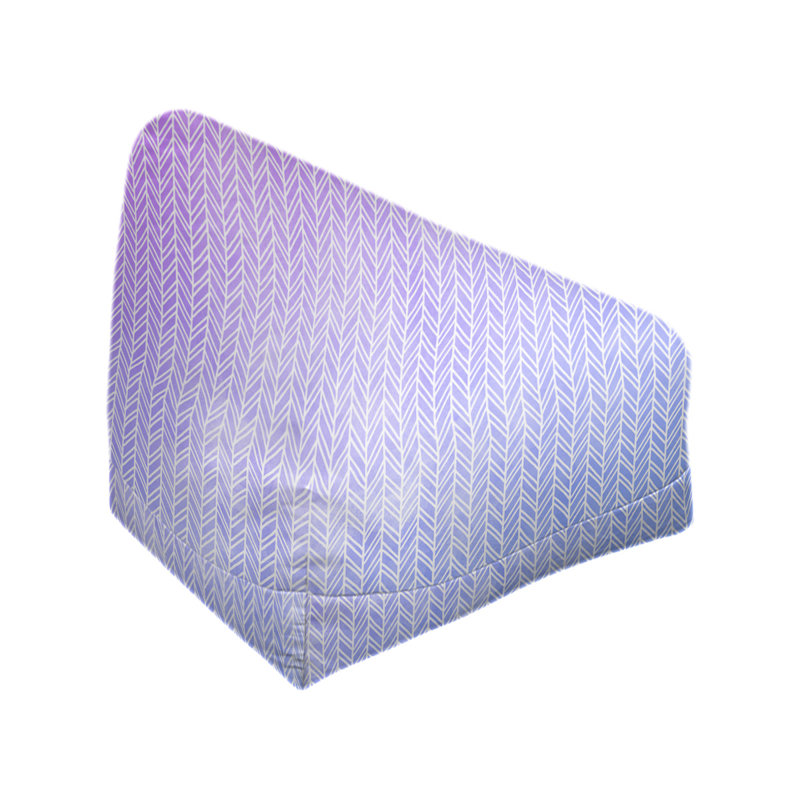 Sac de pois Leffel, H 38 po x l 42 po x P 29 po, Rembourrage, Bleu / Mauve
