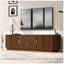 Meuble télé moderne avec tiroirs, rangement coulissant caché, coins arrondis et surface imperméable, pour téléviseurs de 65 à 70 po-129912106