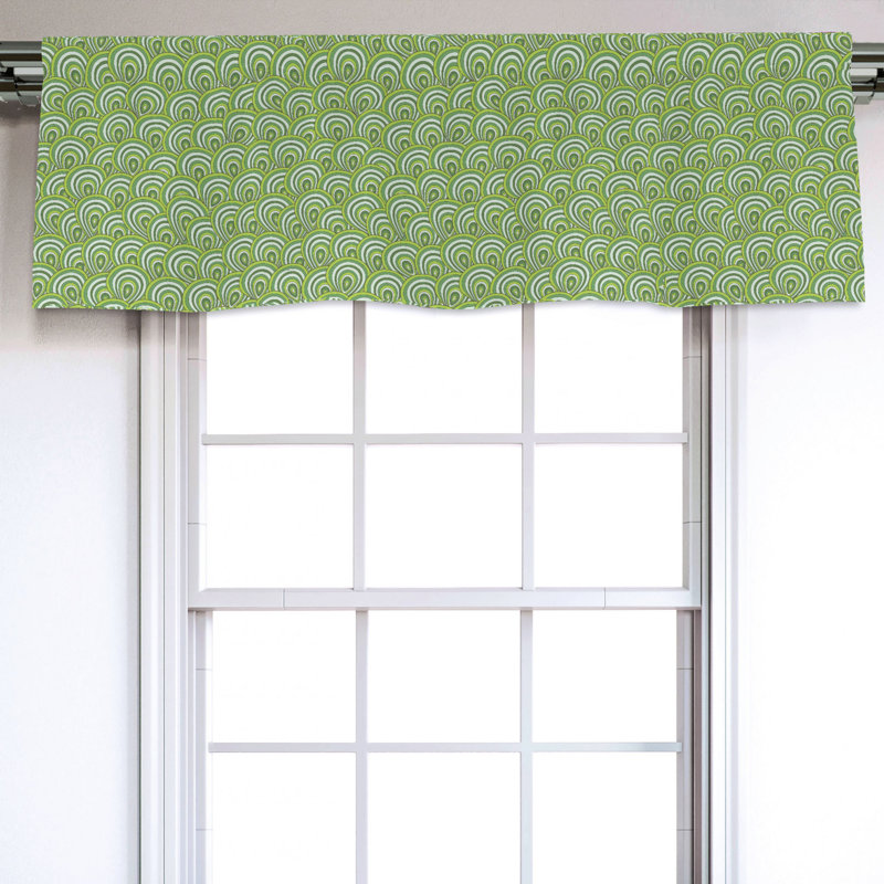 Sateen Abstract Ruffled Window Valance