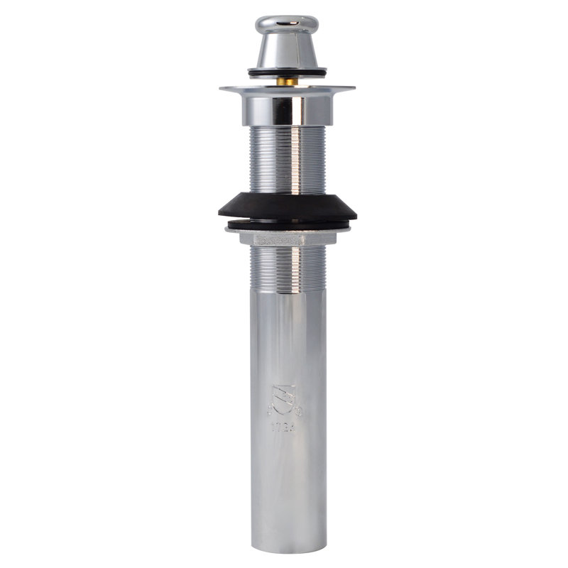 Lift & Turn Lavatory Faucet Drain without Overflow Holes - Exposed, Polished Chrome