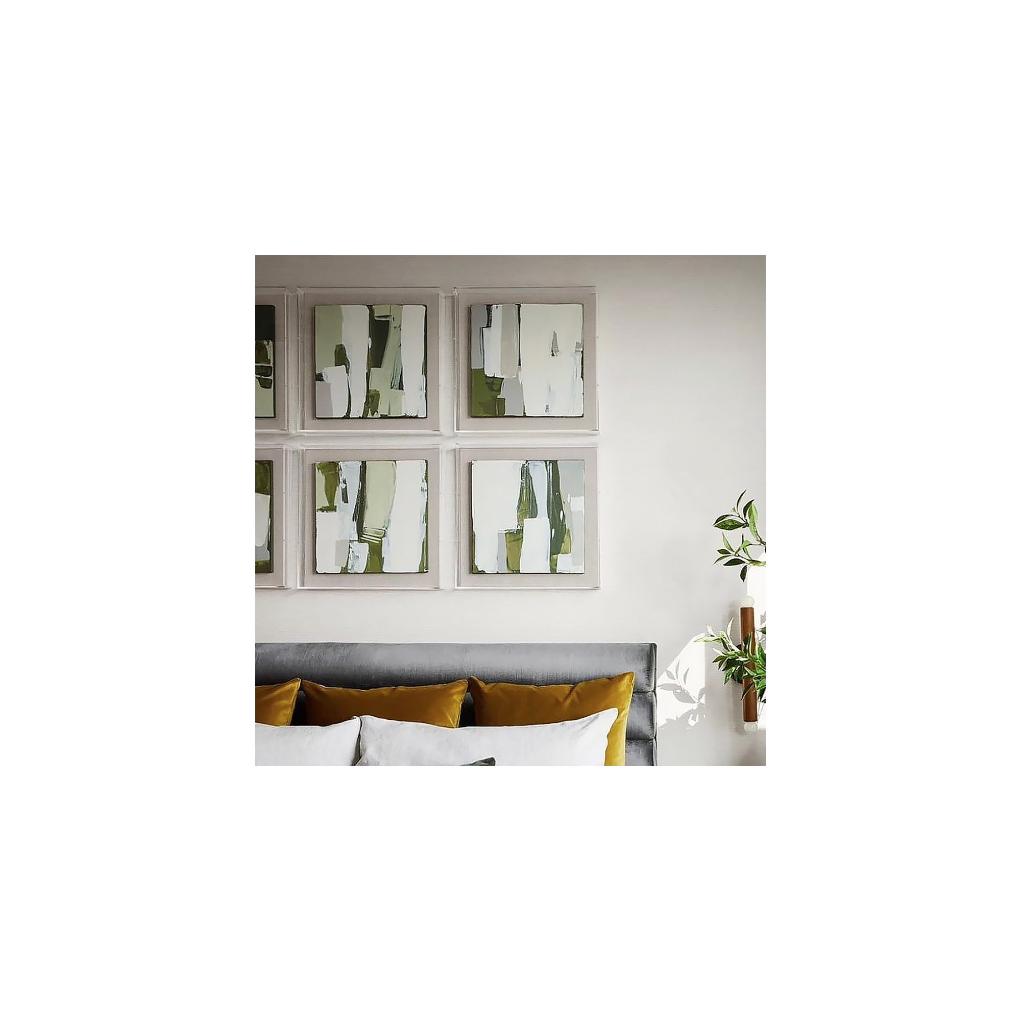 Modern Acrylic Shadowbox with Linen Canvas 3" Depth | UV Grade, 24" x 36"