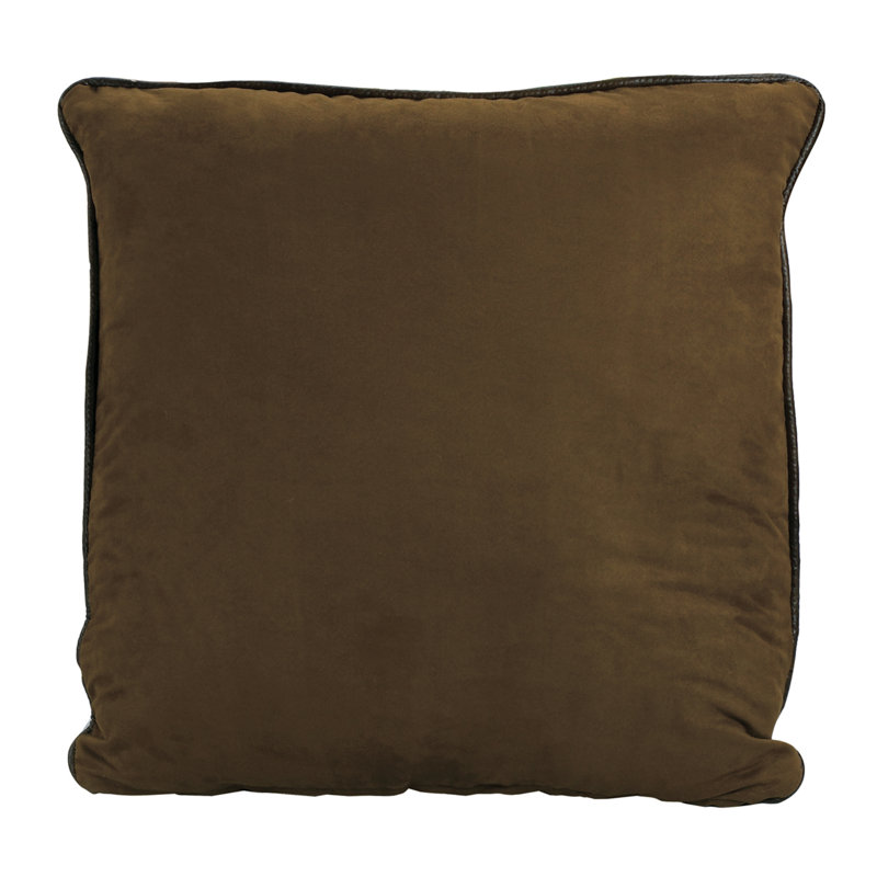 Brown Faux Leather Western Southwestern Rustic Cabin Lodge Euro Sham 27 x 27 inch