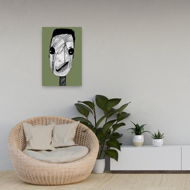 Art mural moderne abstrait à caractère excentrique, H 24 po x l 16 po