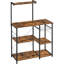 Angelicque Industrial 4 Tier Kitchen Baker's Rack With Shelves and Hooks