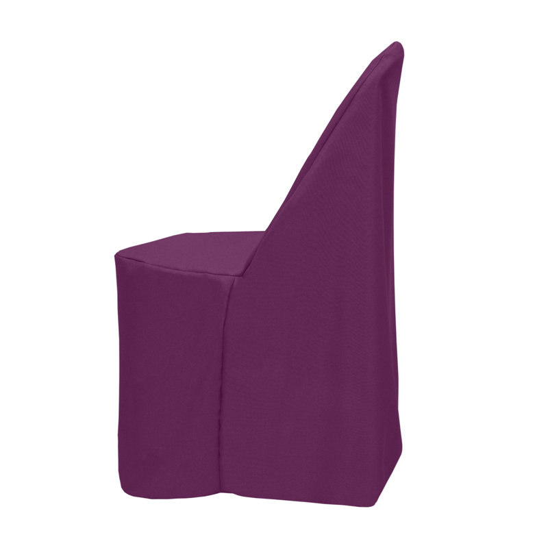 Box Cushion Dining Chair Slipcover, Aubergine