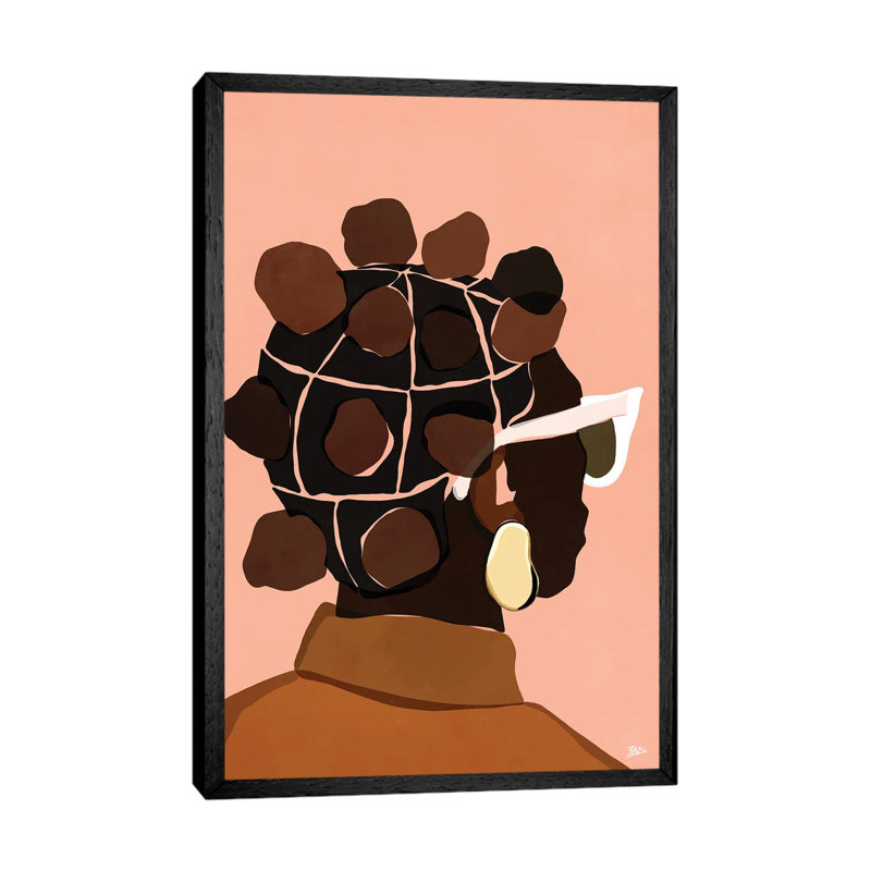 Ebony 1 Piece Wall Art on Canvas, 66.04 cm H x 45.72 cm W, Black Framed Canvas